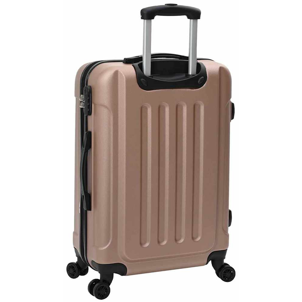 vidaXL Set of 3 Gold ABS Suitcases with Wheels Image 6