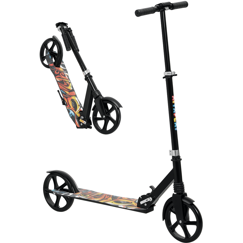 Tommy Toys AIYAPLAY Black Adjustable Handlebar Foldable Kids Kick Scooter Image 3