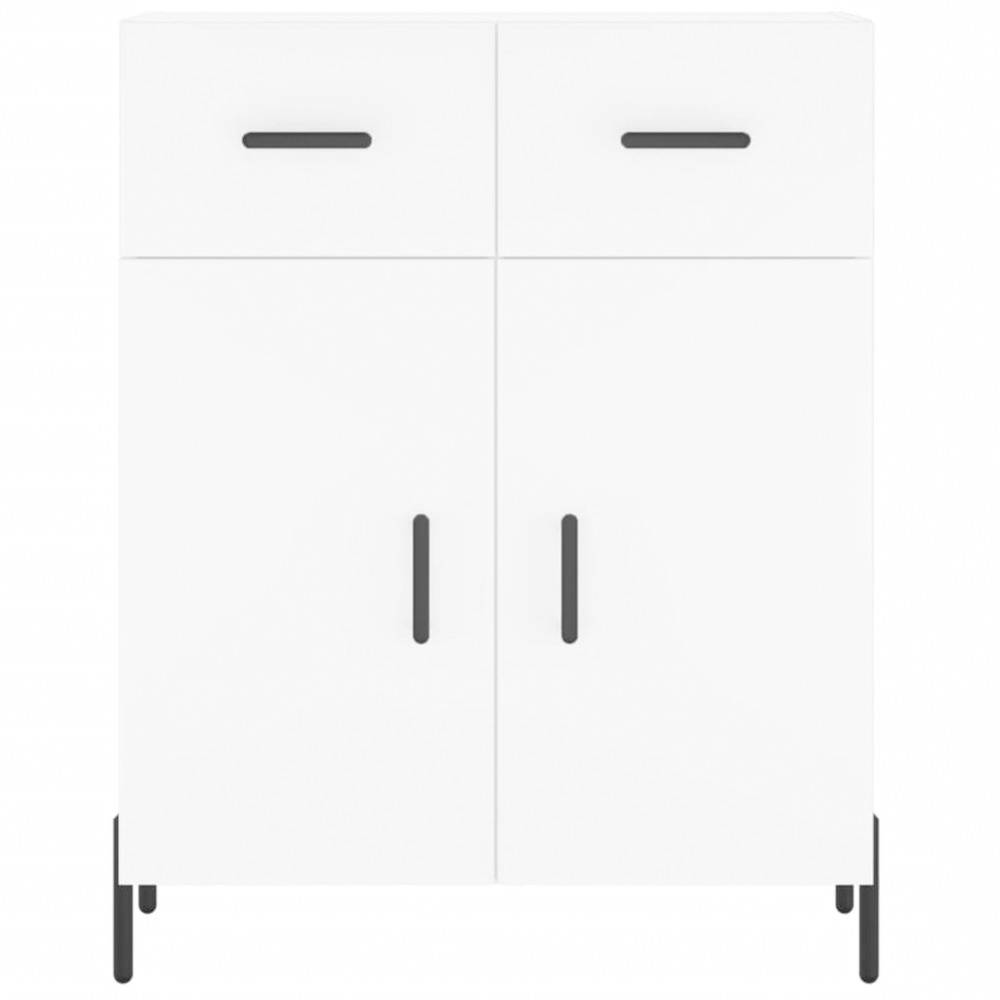 vidaXL 2 Door 2 Drawer White Sideboard Image 6