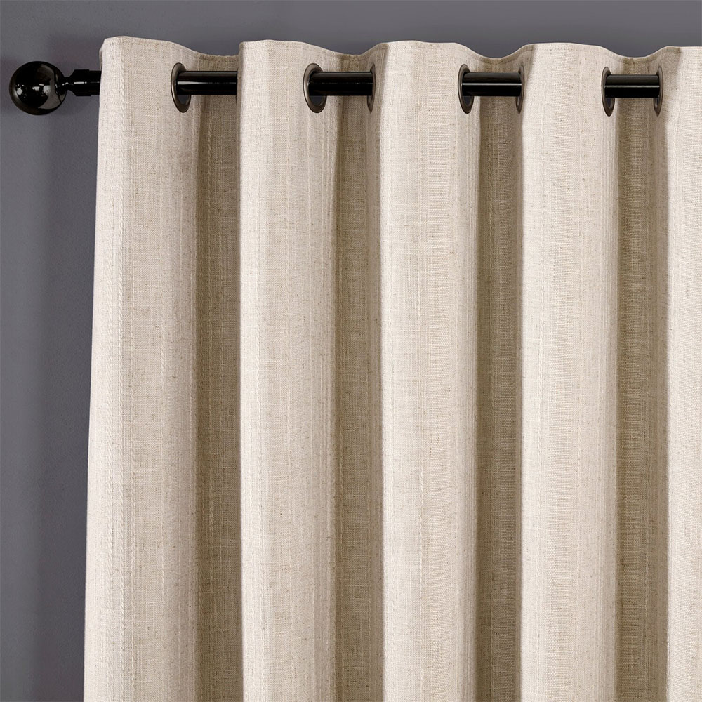 Winslow Stripe Eyelet Blackout CurtainsNatural229cm Image 3