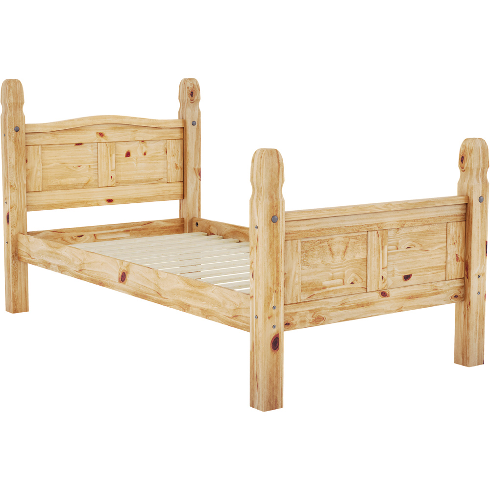 Vida Designs Corona Single Pine High Foot Wooden Bed Frame Image 2