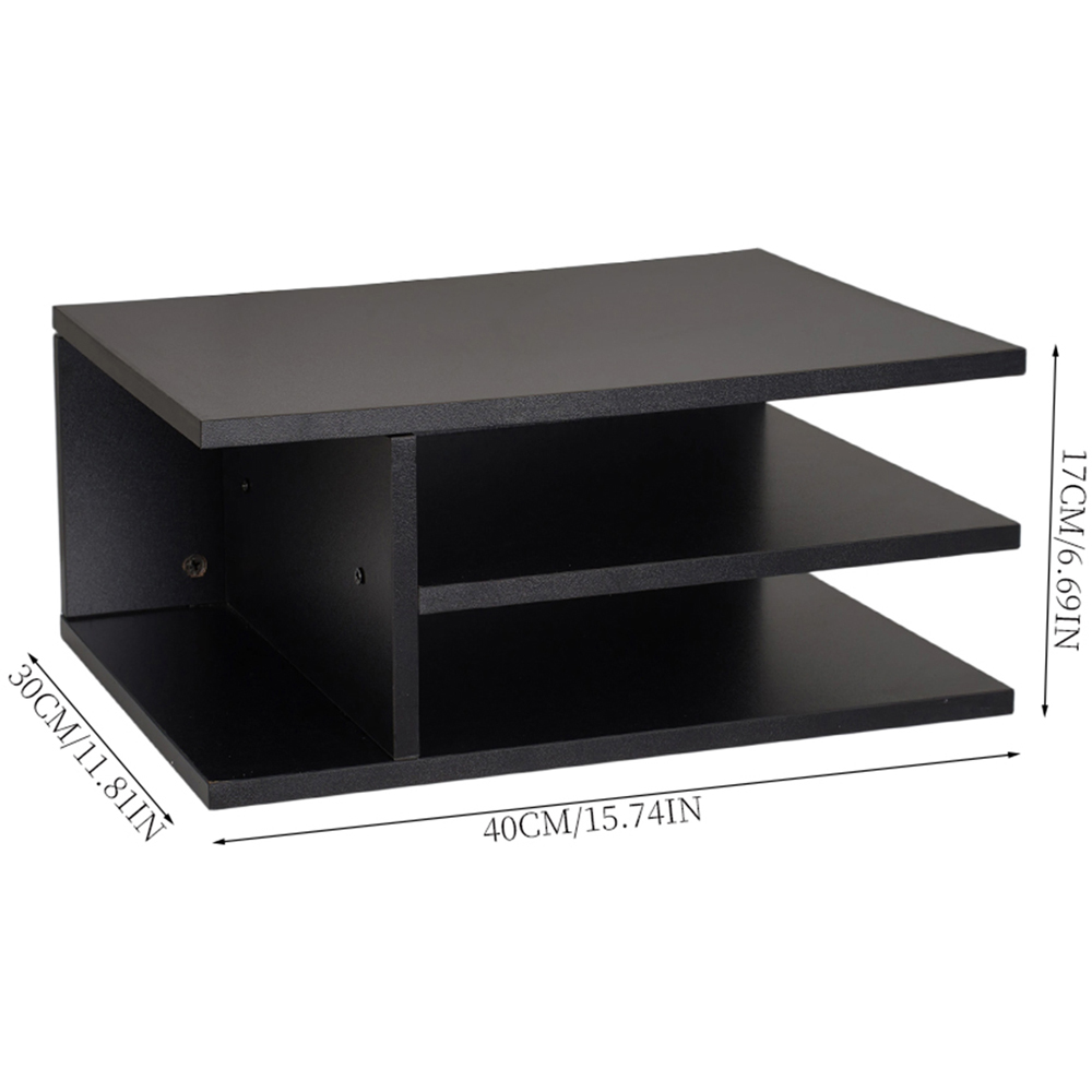 Living and Home 3 Shelf Black Desktop Printer Stand Image 8