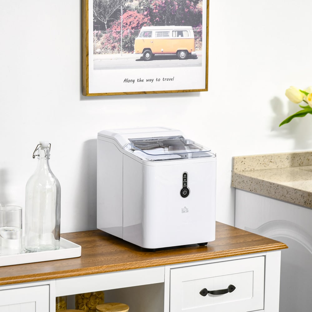 HOMCOM 800-101 White 1.5L Ice Maker Machine Image 2