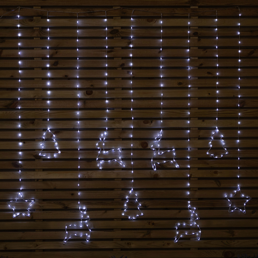 Samuel Alexander 327 Cool White LED Christmas Window Curtain Light 1.2 x 1.1m Image 4