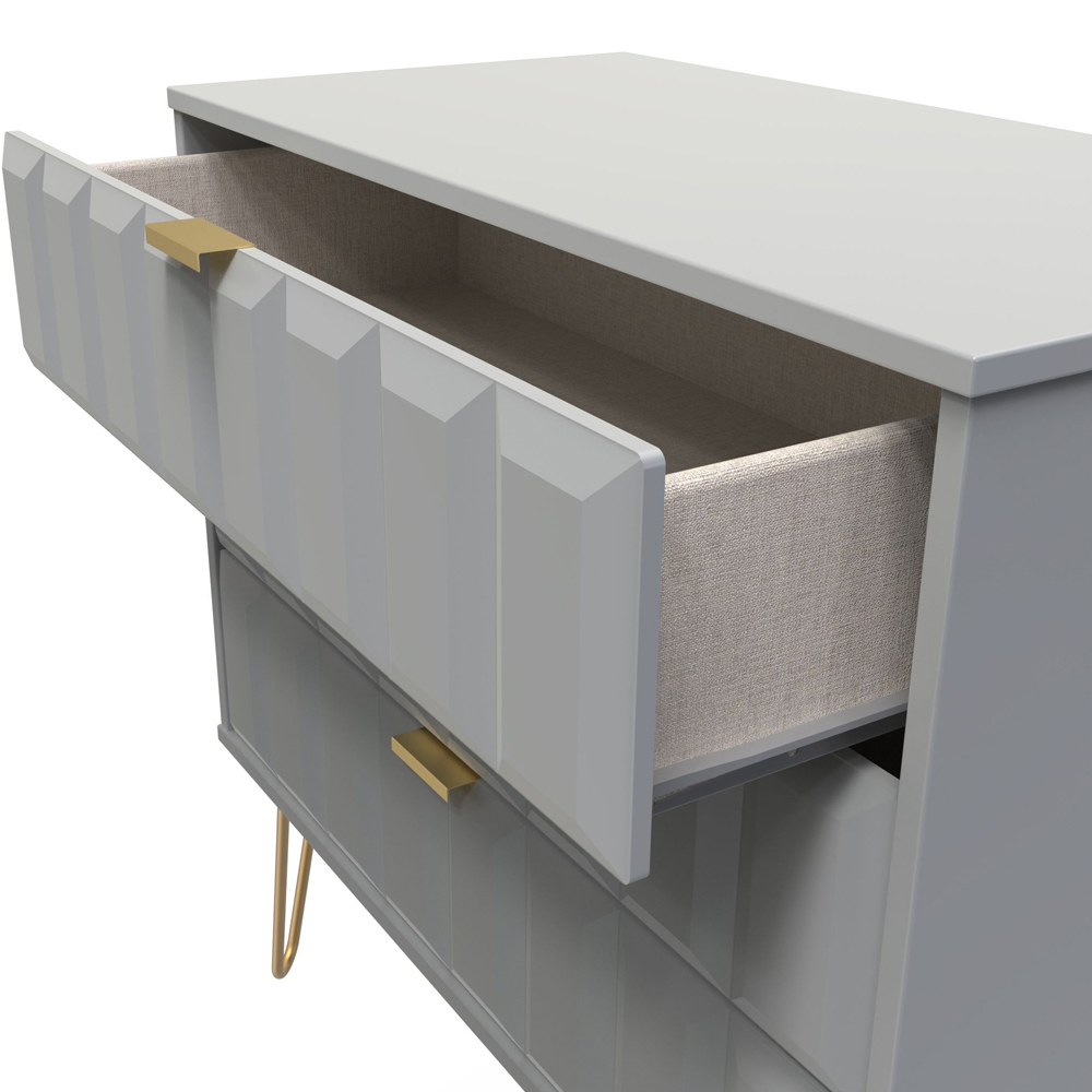 Crowndale Cube 3 Drawer Dusk Grey Chest of Drawers Ready Assembled Image 6