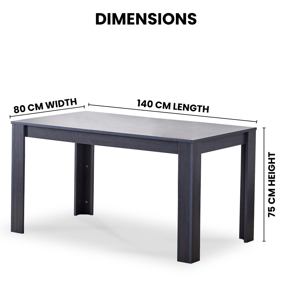 Kosy Koala Arrow Bex 5 Seater Dining Set with Bench Dark Grey and Grey Velvet Image 9