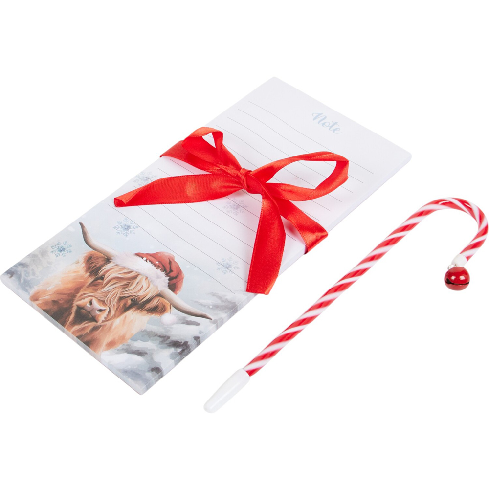 Christmas Highland Cow Memo Pad Set Image 2