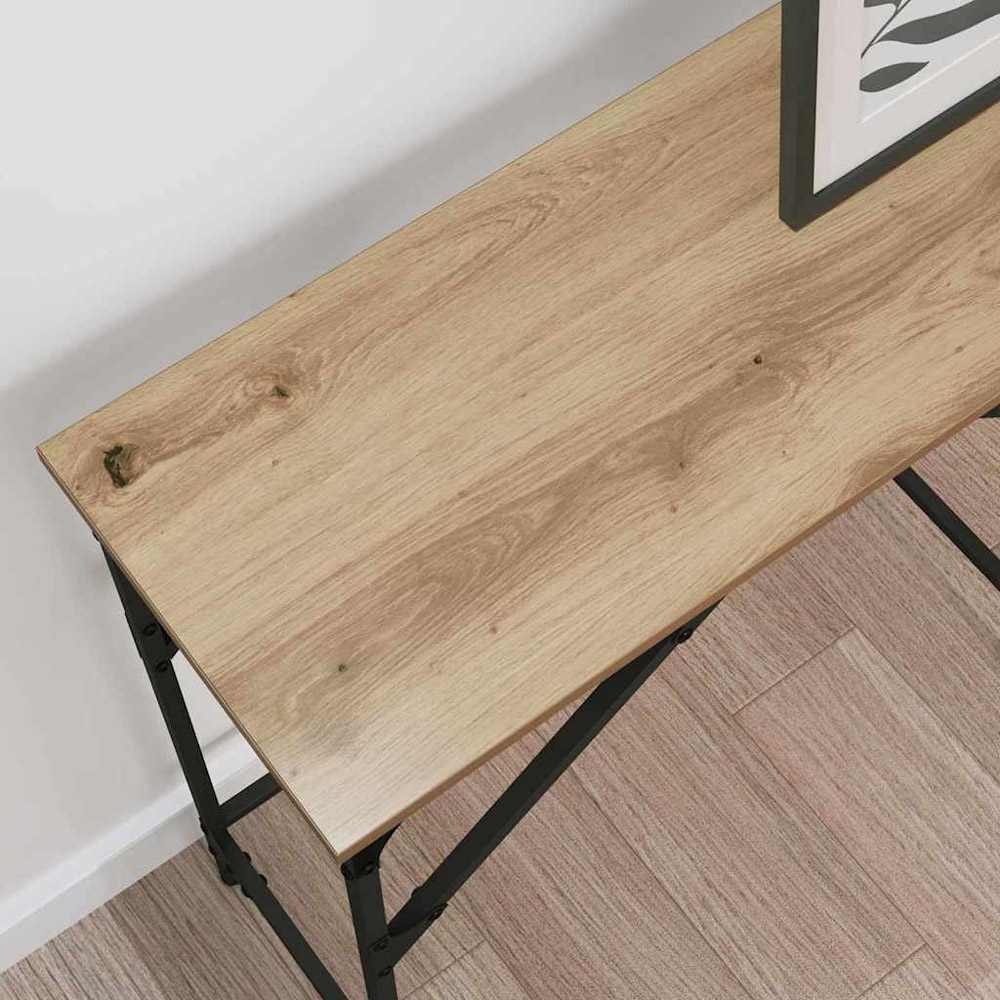 vidaXL Brown Industrial Style Console Table Image 4