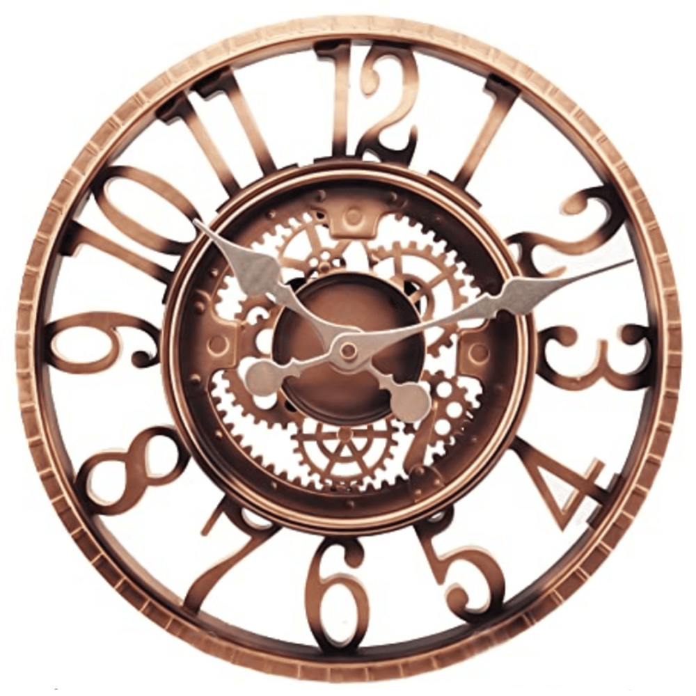 Marco Paul 12 Inch Bronze Arabic Open Face Clock Image 1