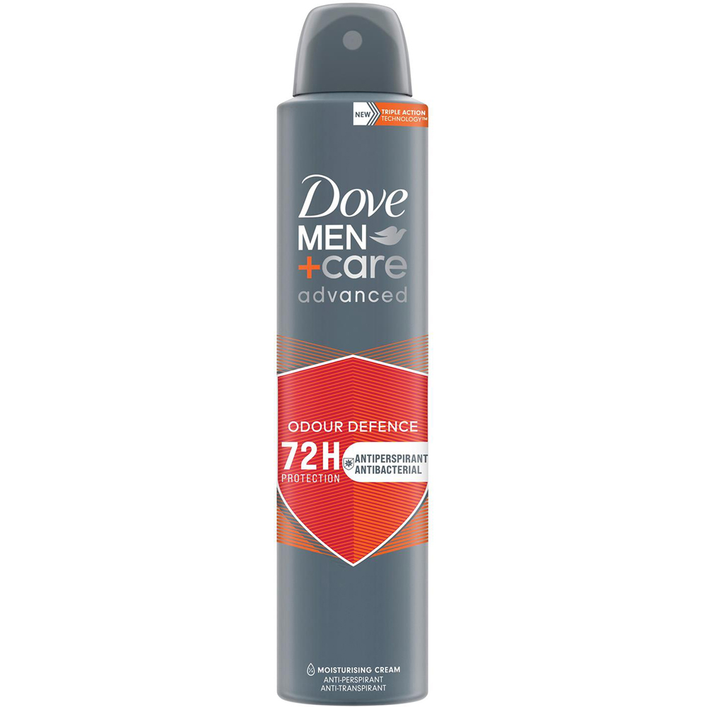 Dove Men+Care Advanced Odour Defence Antibacterial Anti-Perspirant Aerosol 200ml 12 Pack Image 2