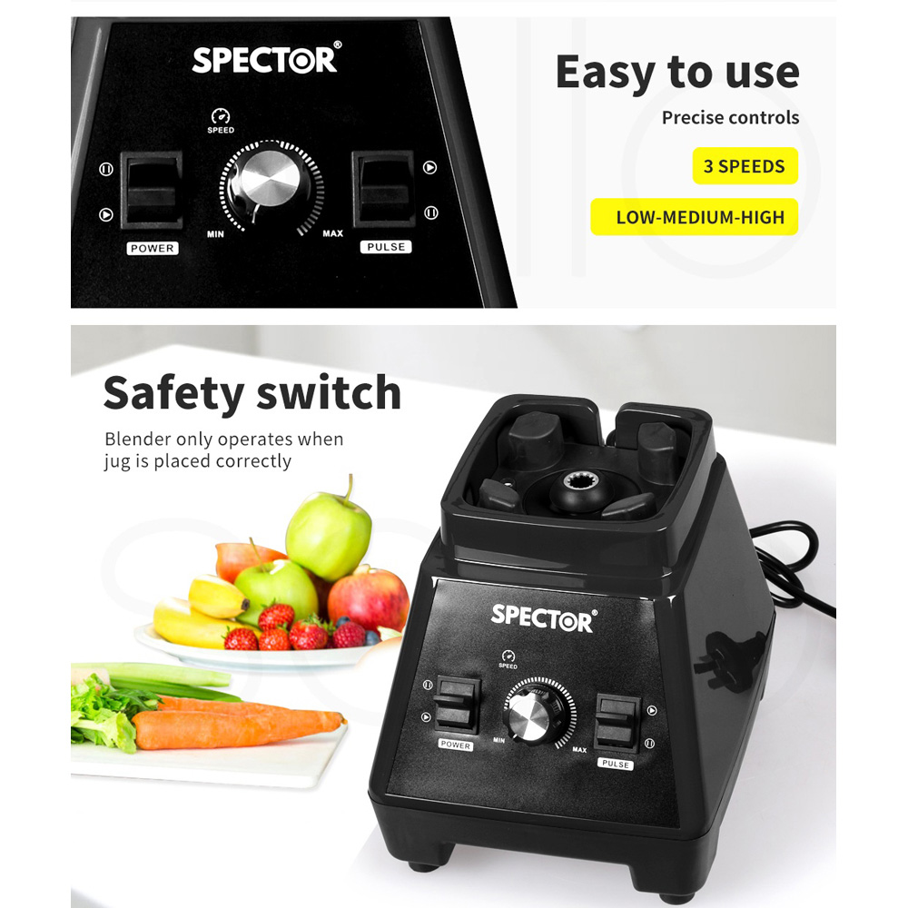 Spector AP0034-BK Commercial Blender Mixer Food Processor 2L Image 7