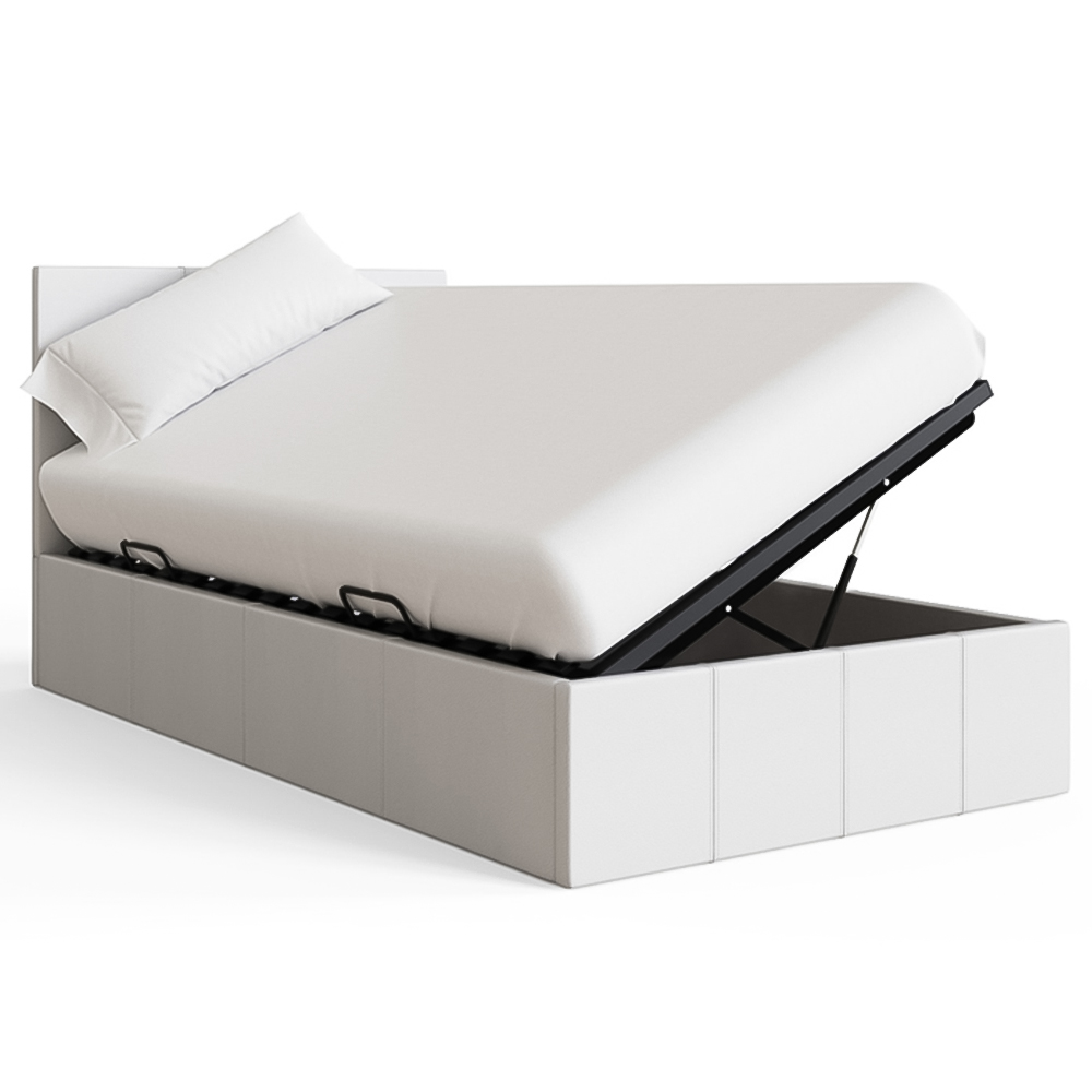 GFW Single White Side Lift Ottoman Bed Image 4