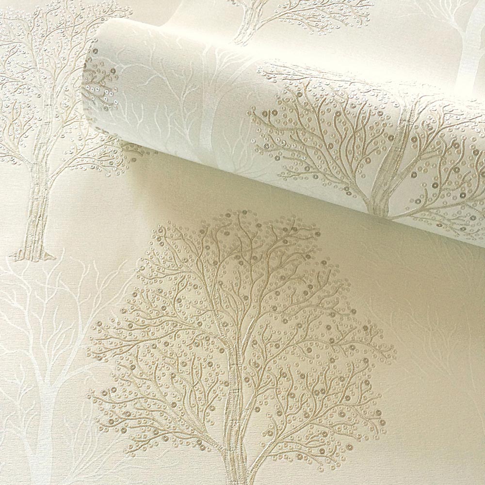 Holden Decor Opus Ornella Cream Vinyl Wallpaper Image 2
