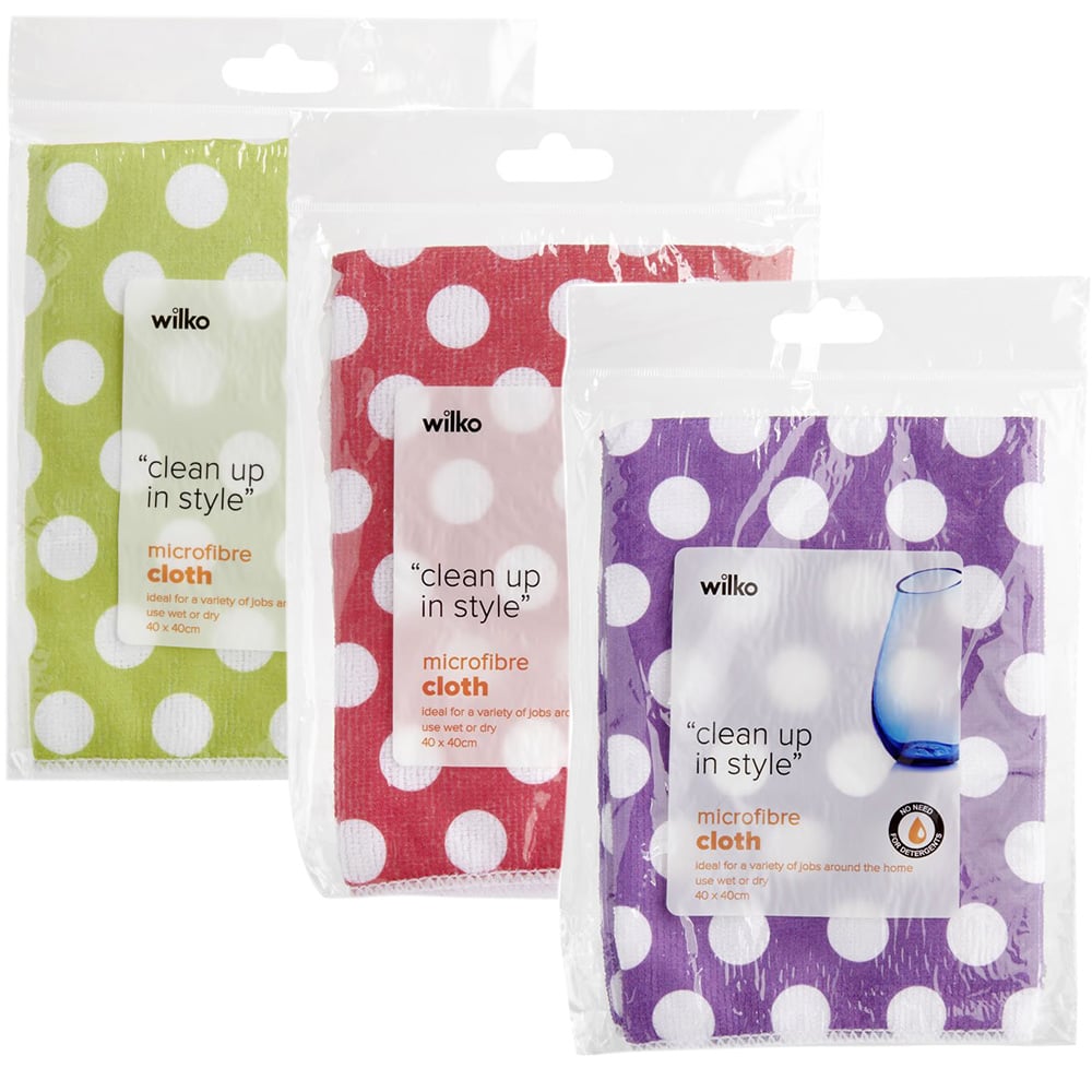 Single Wilko Multipurpose Microfibre Cloth in Assorted styles Image 1