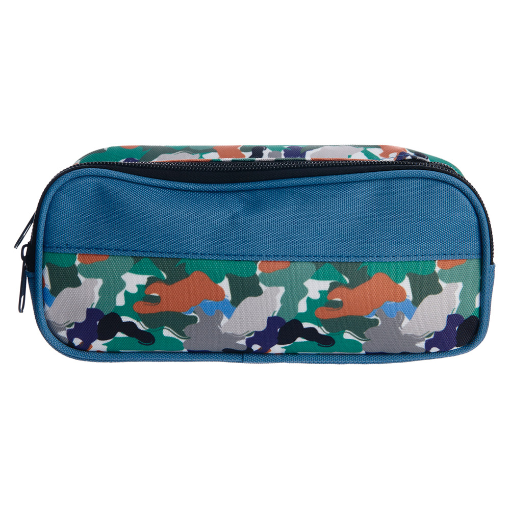 Wilko Camo Double Zip Pencil Case Wilko