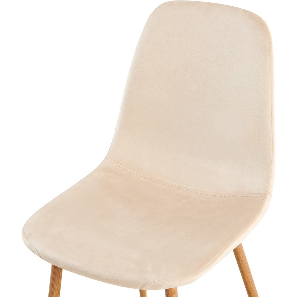 DS Living Luxe Set of 2 Cobblestone Wood Printed Coating Dining Chairs Image 4