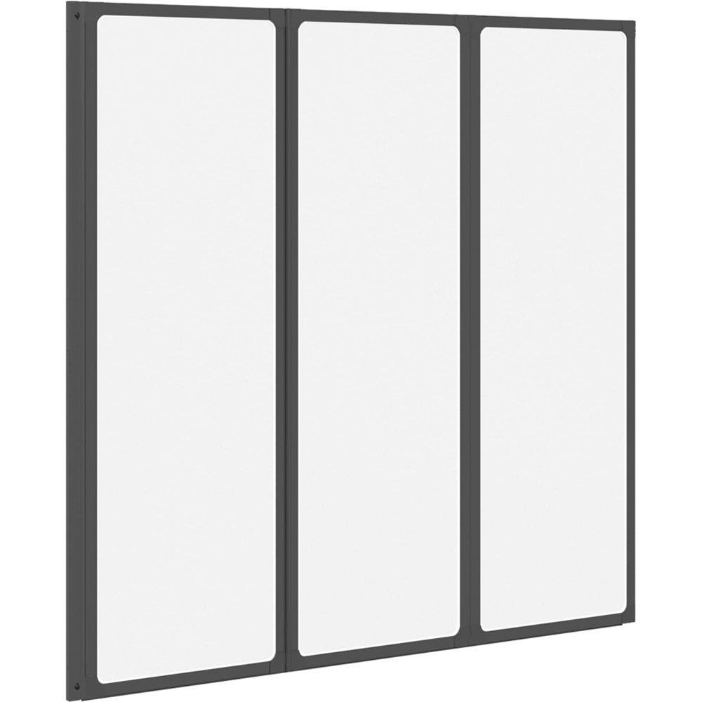 vidaXL Black Bathroom Screen 117 x 2 x 120cm Image 1