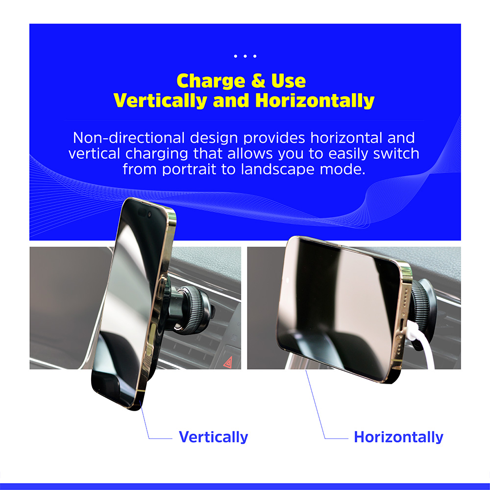 Energizer Black In-Car Magnetic QI Wireless iPhone Charger Image 4