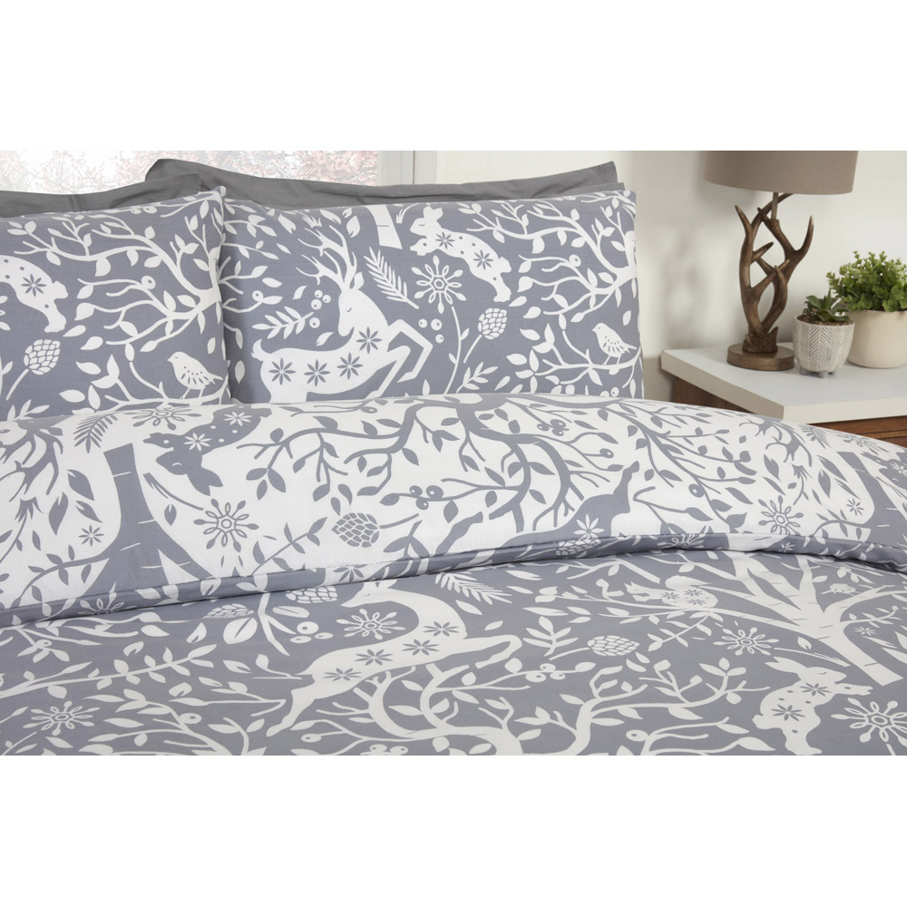 Rapport Home Tatton Double Grey Duvet Set Image 3