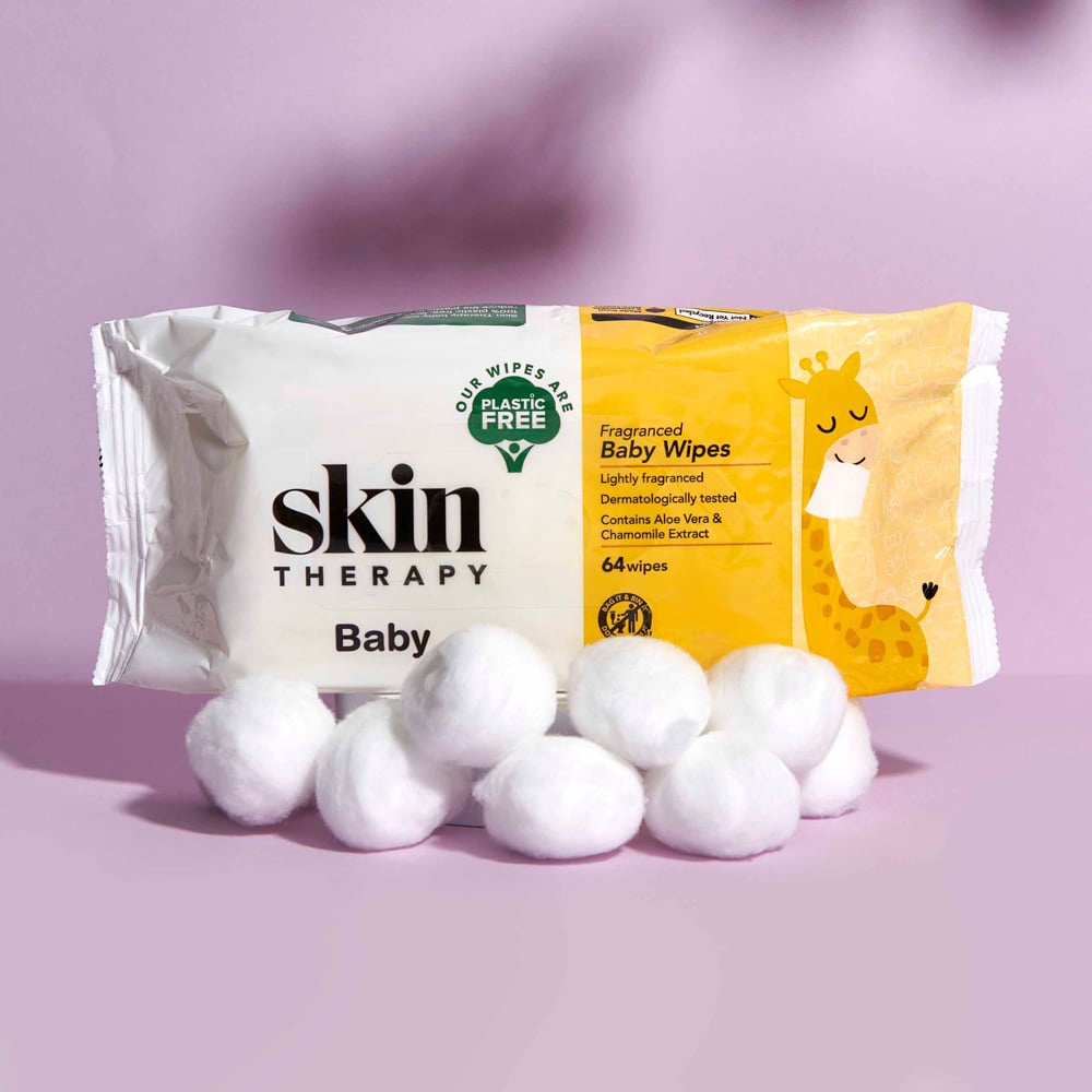 Skin Therapy Plastic Free Fragranced Baby Wipes 64 pack Image 5