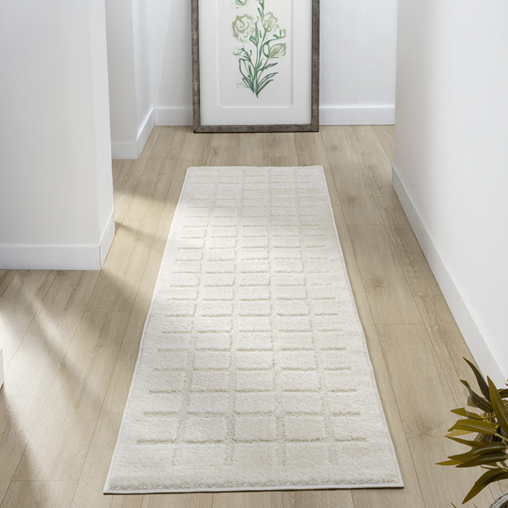 Desire Rugs Aya Cream Embossed Cube Rug 120 x 170cm Image 7