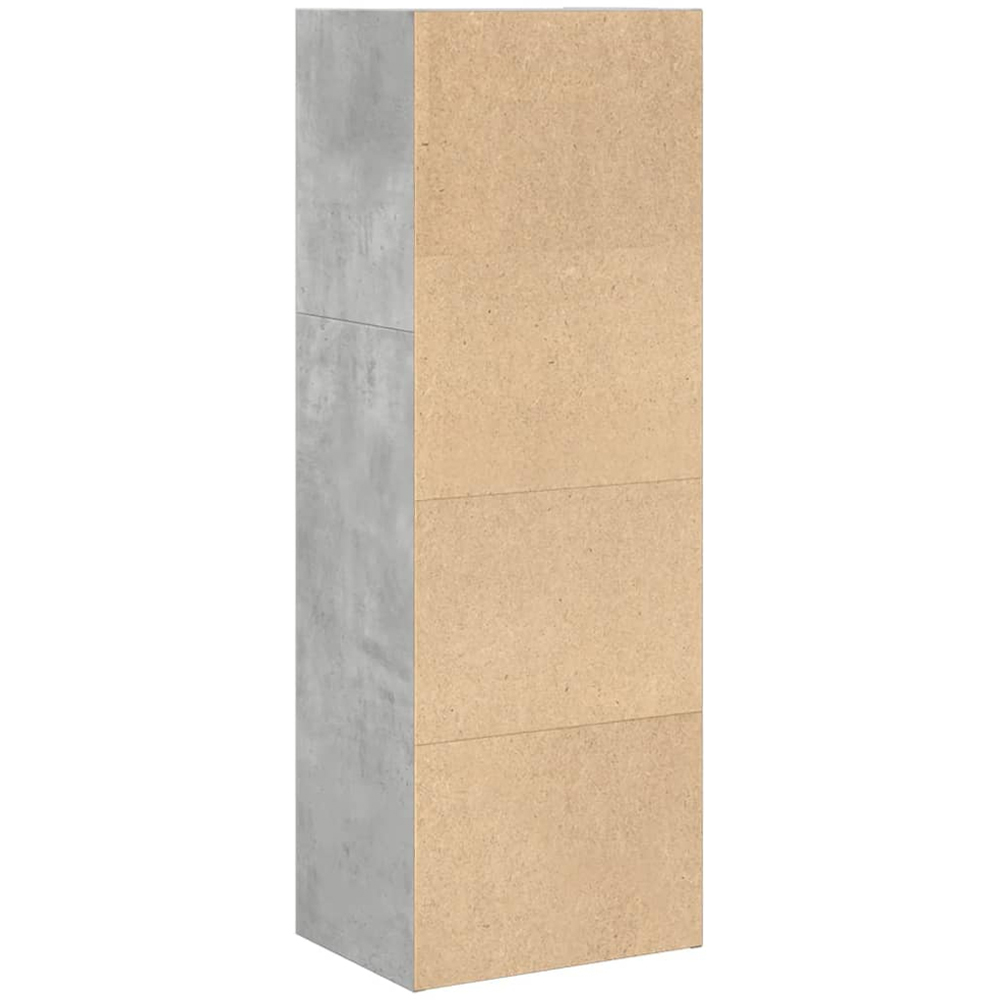 vidaXL 3 Shelf Concrete Grey Bookcase Image 3
