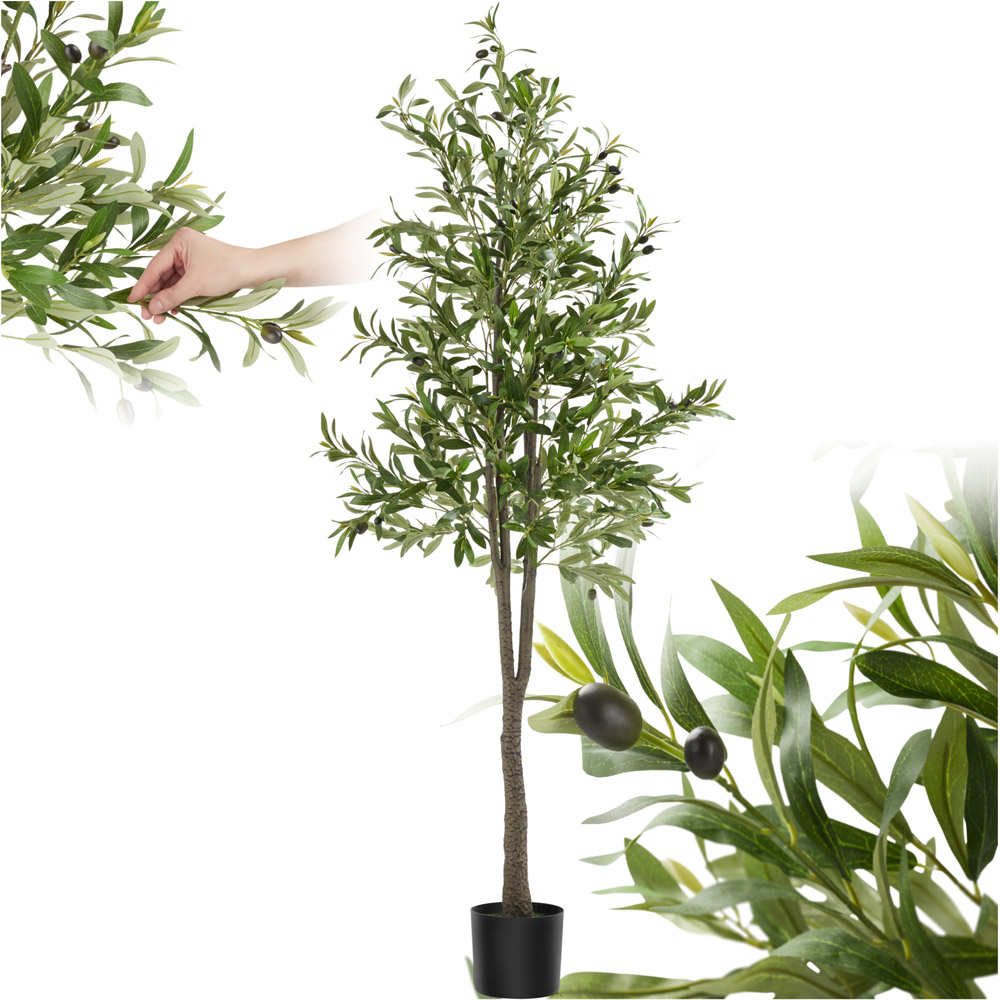 tectake Artificial Olive Tree in Pot 180cm Image 2