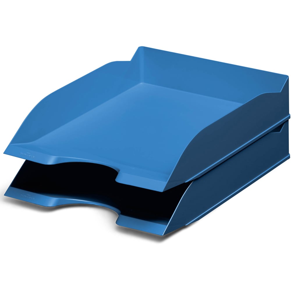 Durable Eco Blue Recycled Plastic Stackable Letter Tray Document File A4+ Image 2