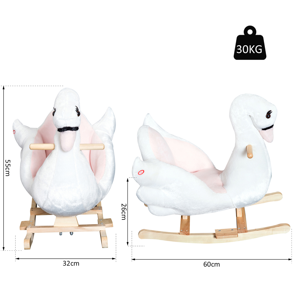 Tommy Toys Rocking Swan Baby Ride On White Image 3