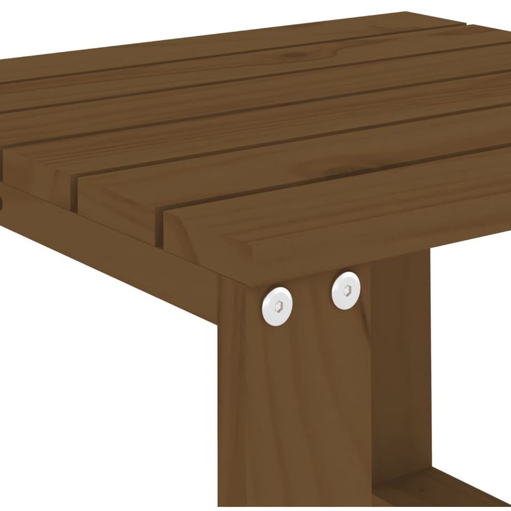 vidaXL Honey Brown Solid Wood Pine Garden Side Table Image 6