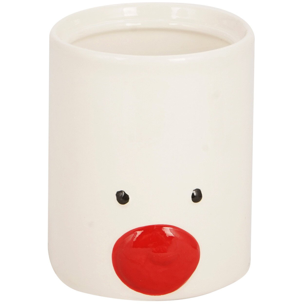 Reindeer Ceramic Candle - White Image 2