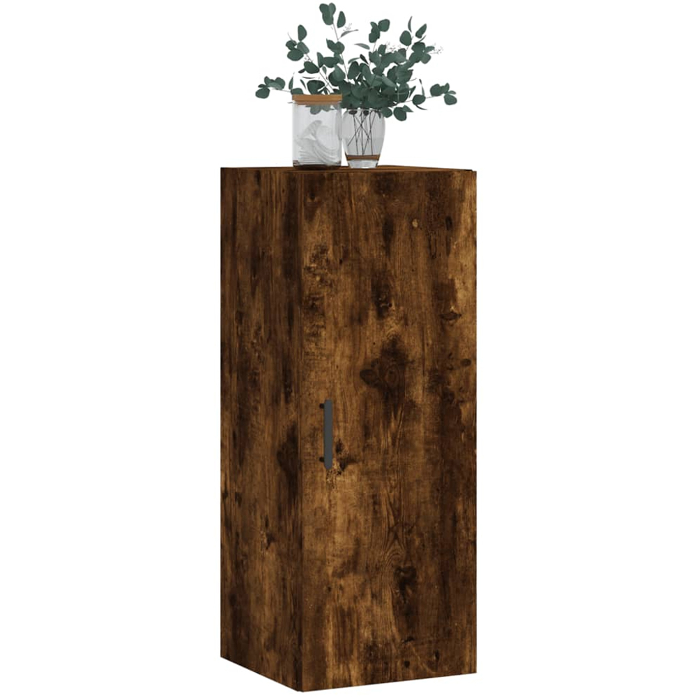 vidaXL Single Door Brown Smoked Oak Wall Mounted Cabinet Image 3