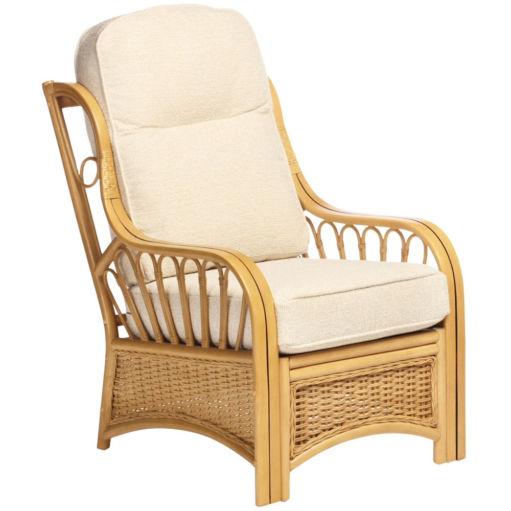 Desser Furniture Vale Light Oak Natural Rattan Cloud Chair Image 2