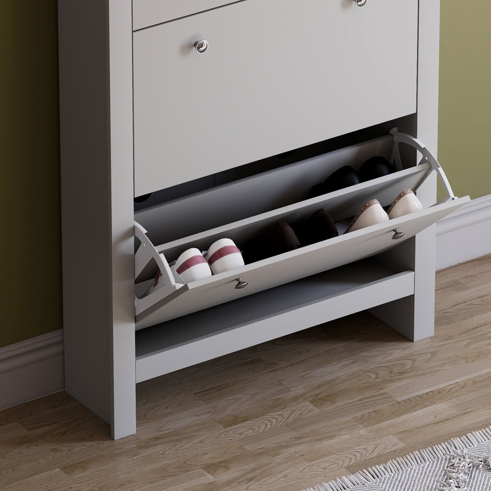 Vida Designs Arlington Grey Shoe Cabinet Image 4