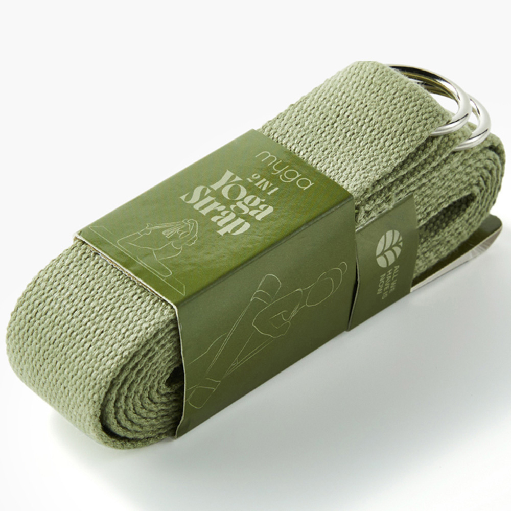 Myga Moss Adjustable Yoga Belt Sling with Metal D Rings Image 2