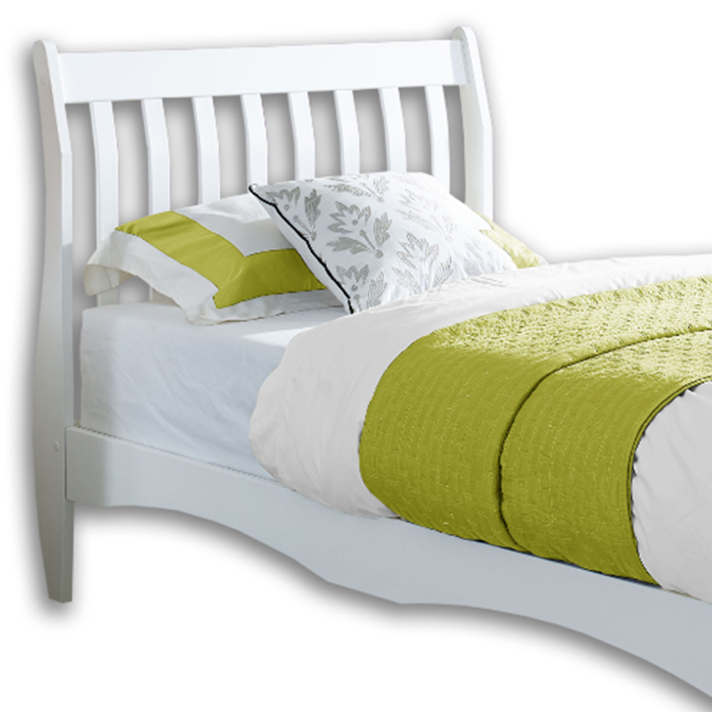 Home Detail Chester Single White Sleigh Bed Image 3