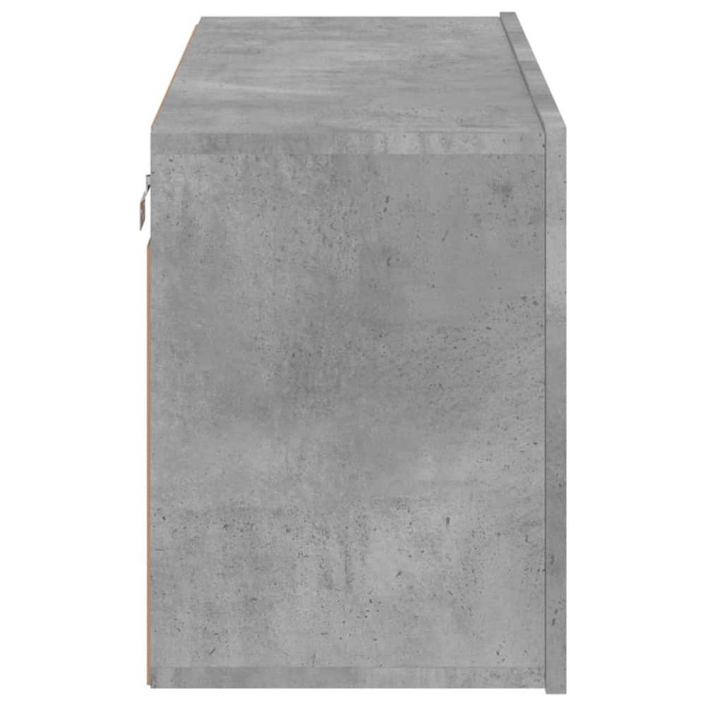 vidaXL 2 Door Concrete Grey Wall Mounted TV Cabinet Image 7