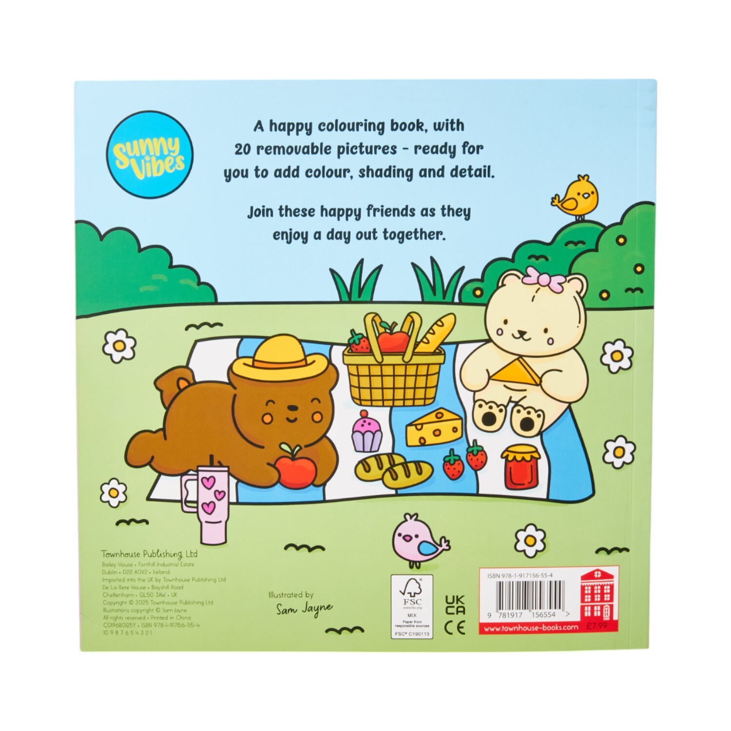 Cosy and Calm or Happy Street Colouring Book Image 5