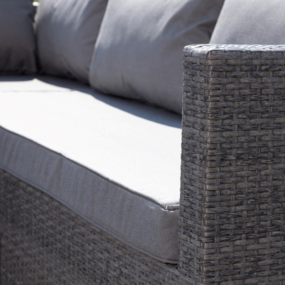 Artemis Home Della 5 Seater Grey Rattan Sectional Garden Corner Lounge Set with Cushion Image 6