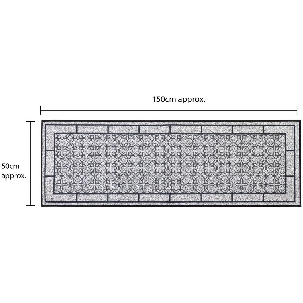 JVL Avanti Grey Rubber Backed Door Runner 50 x 150cm Image 9