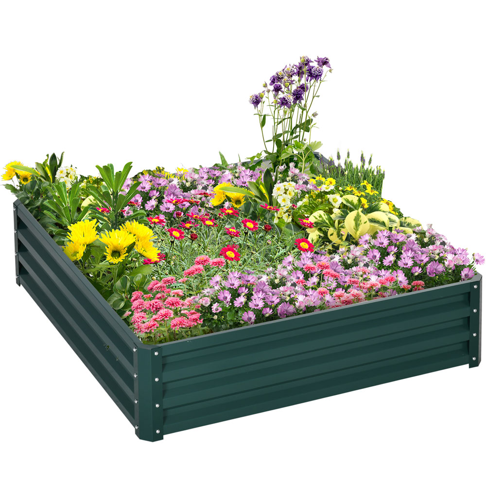 Outsunny Square Raised Garden Bed Box Image 1