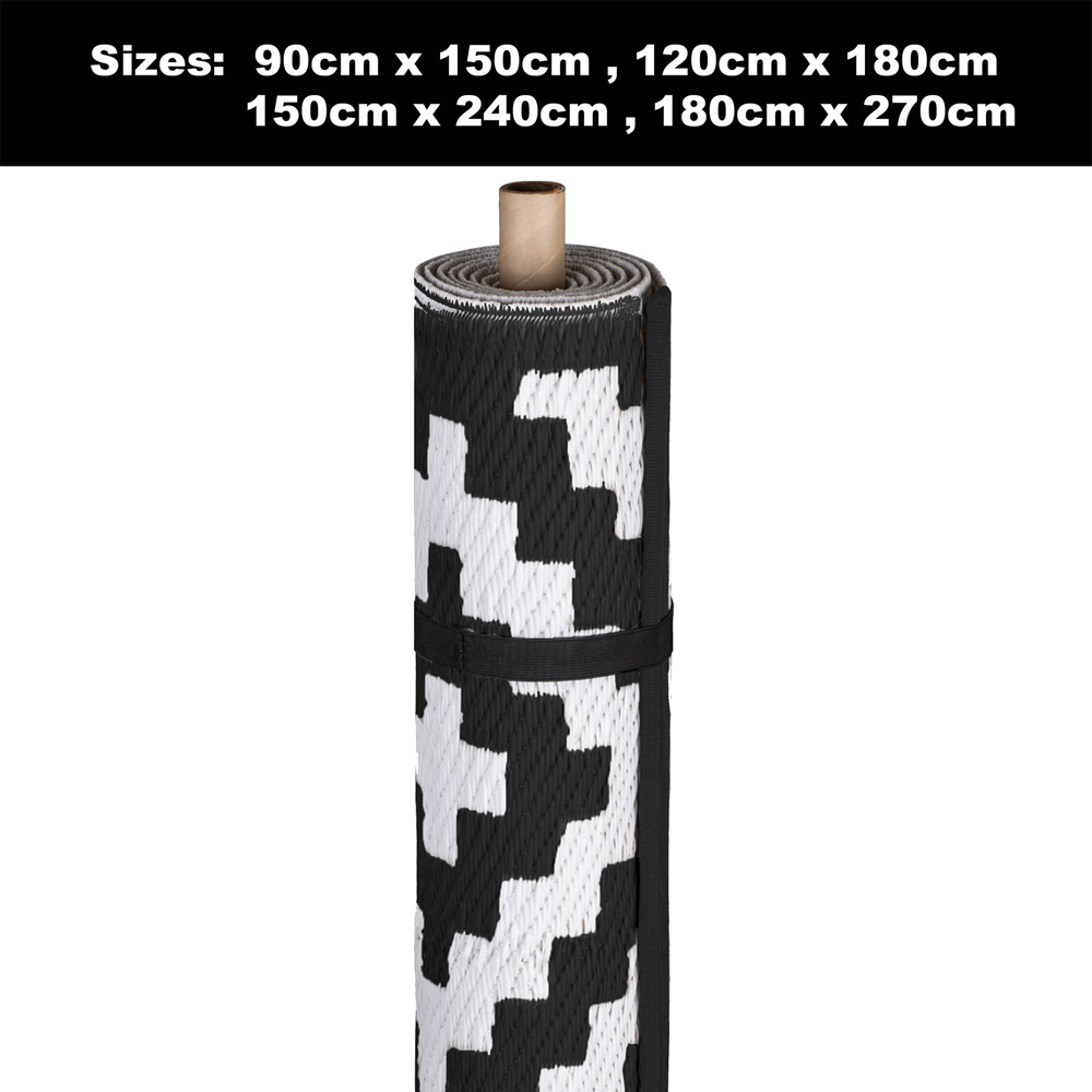 Green Decore Nirvana Black and White Outdoor Rug 120 x 180cm Image 6