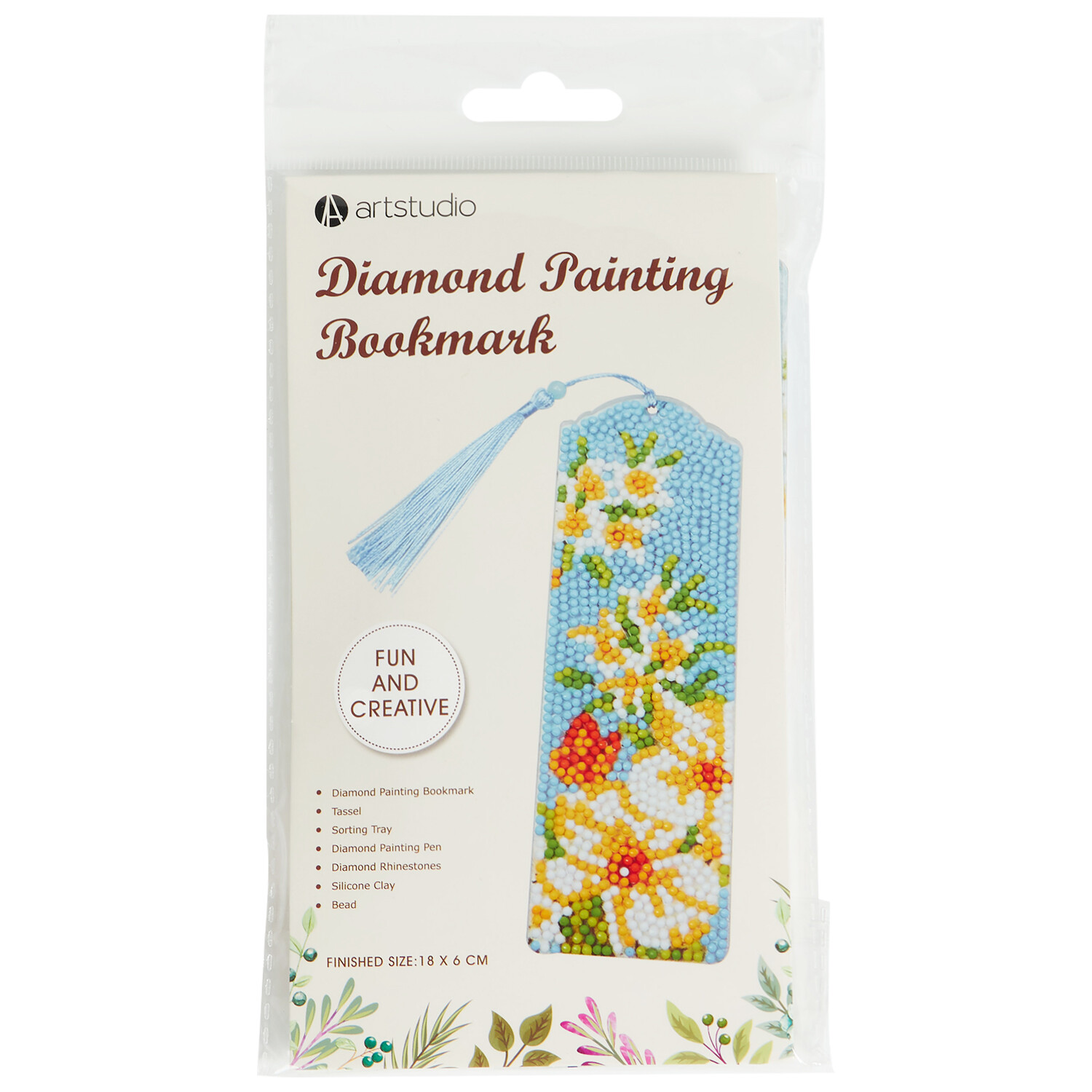 Diamond Painting Bookmark Multicolour Image 1