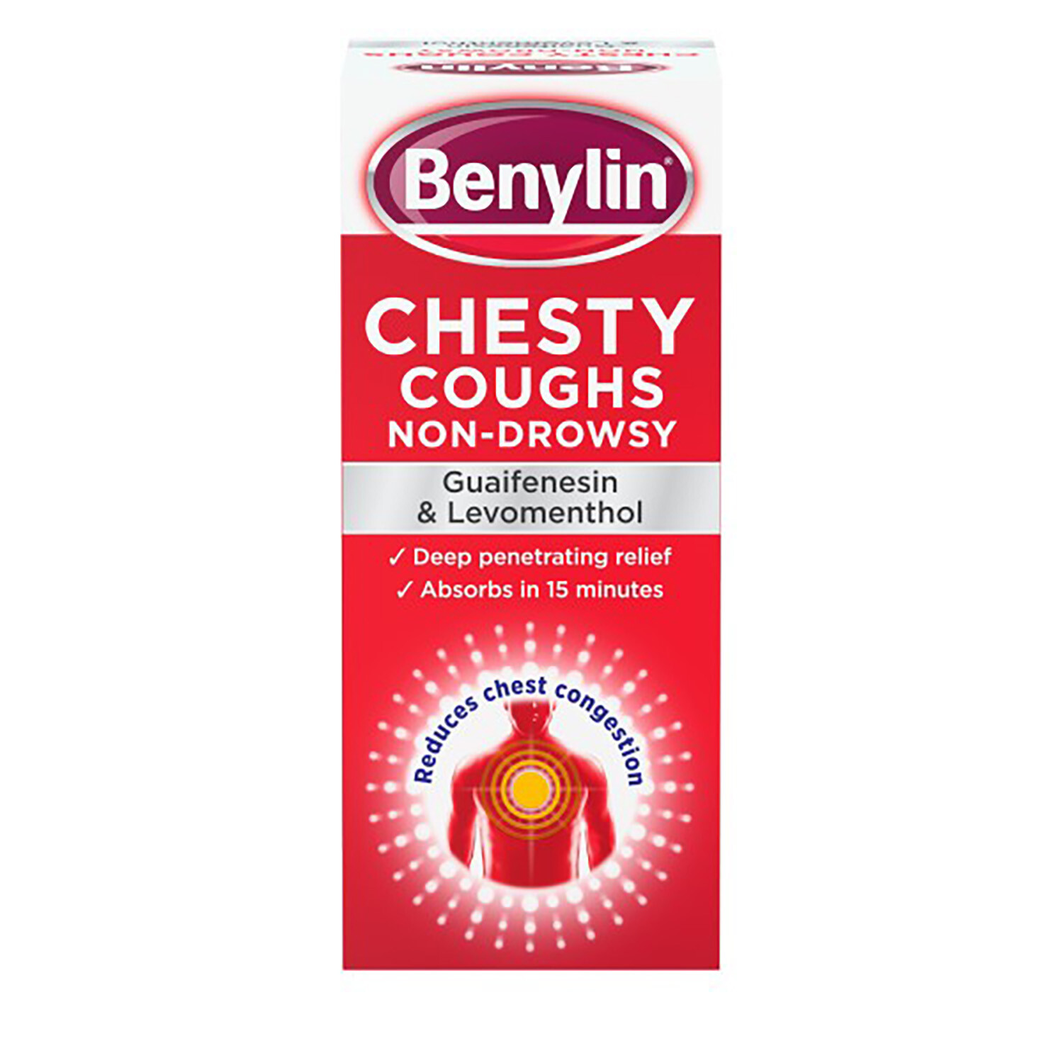Benylin Chesty Coughs Non-Drowsy Cough Syrup 125ml - Red Image