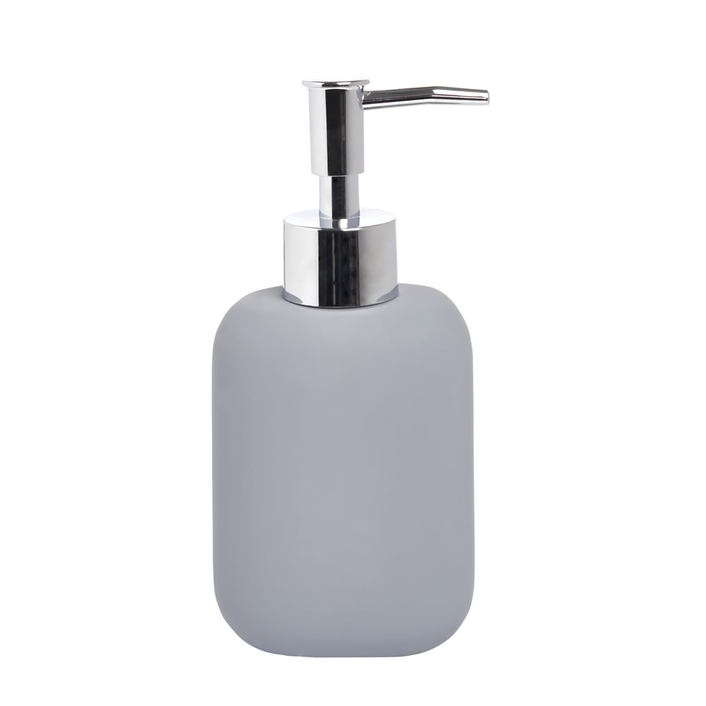 Wilko Soft Touch Grey Soap Dispenser Image 1