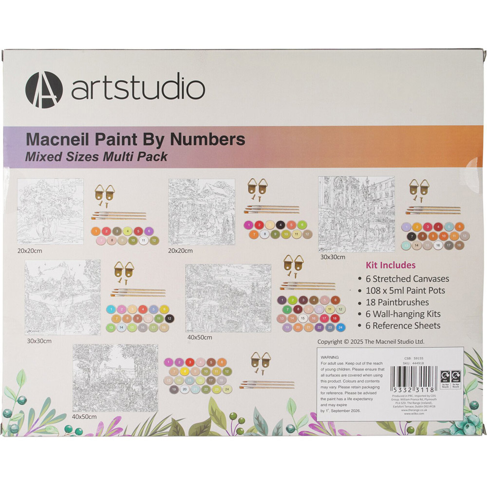 MacNeil Paint By Numbers Special Mixed Sizes Multipack Multicolour Image 2