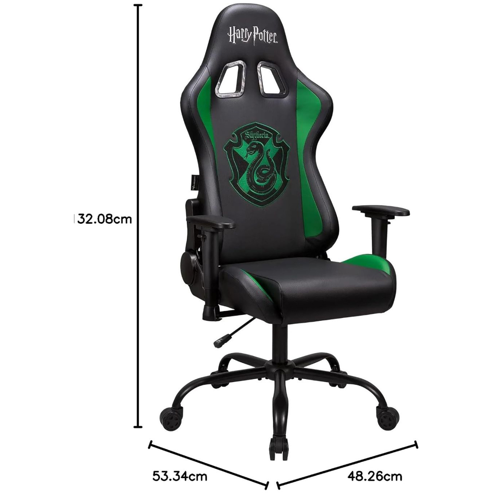 Subsonic Harry Potter Slytherin Green and Black Leather Recliner Pro Gaming Chair Image 9