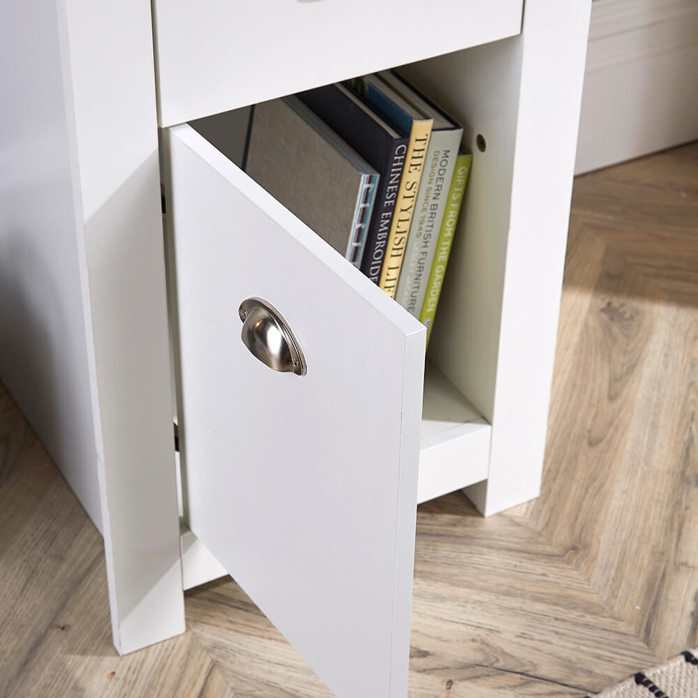 Home Source Camden White PC Computer Office Storage Desk Image 4