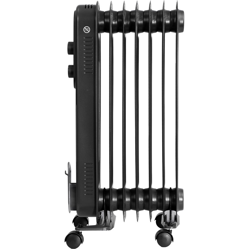 Russell Hobbs Matt Black 7-Fin Oil Filled Radiator 1500W Image 3