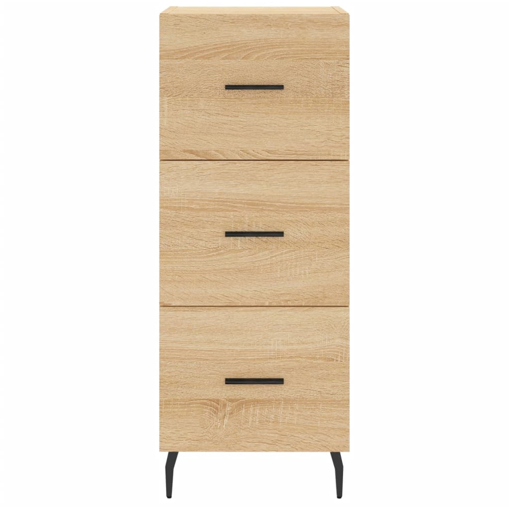 vidaXL Single Door 3 Drawer Sonoma Oak Highboard Image 6
